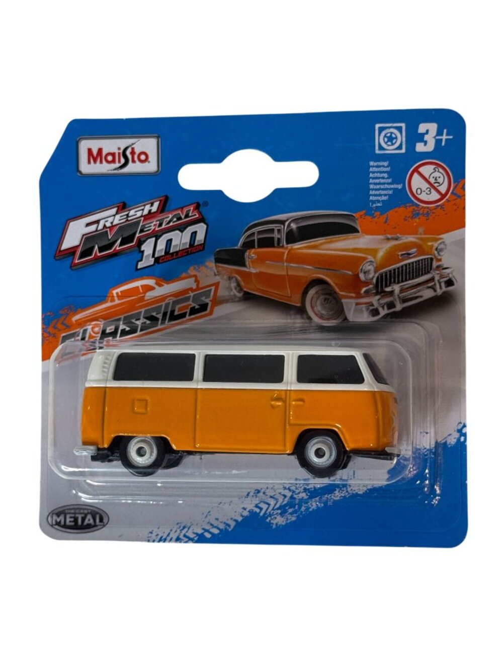 Maisto Fresh Metal Volkswagen Bus Orange White Diecast